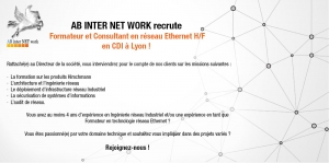 abinternetwork-recrute-Formateur-Consultant-Reseaux Ethernet en CDI pour Lyon